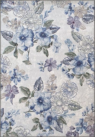 Dynamic Rugs ECLIPSE 63322-6141 Cream and Blue
